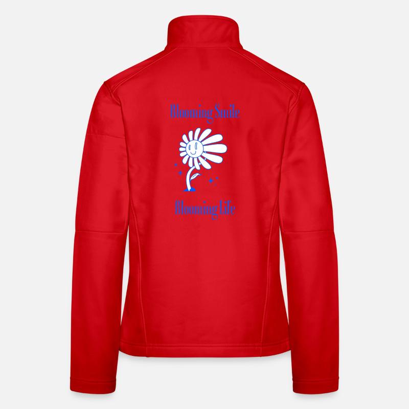 Blooming Smile – Blumengrafik mit Botschaft Frauen Softshelljacke