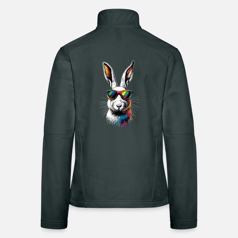 Mountain Rabbit Arctic Hare Albino Rabbit White Rabbit Women's Softshell Jacket