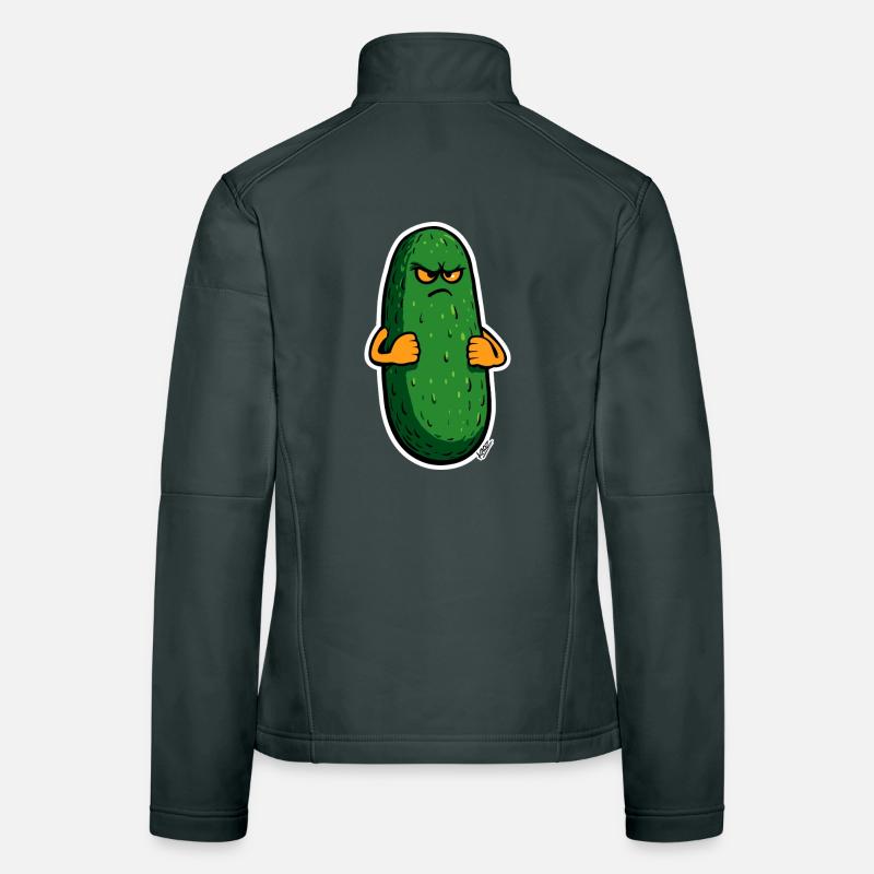 Grumpy Pickle Mascot Veste en tissu softshell Femme