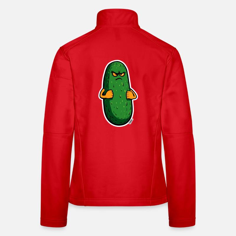 Grumpy Pickle Mascot Veste en tissu softshell Femme