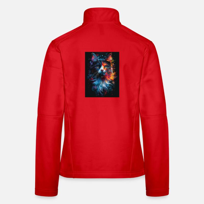 Cat_01 - Women's Softshell Jacket - red