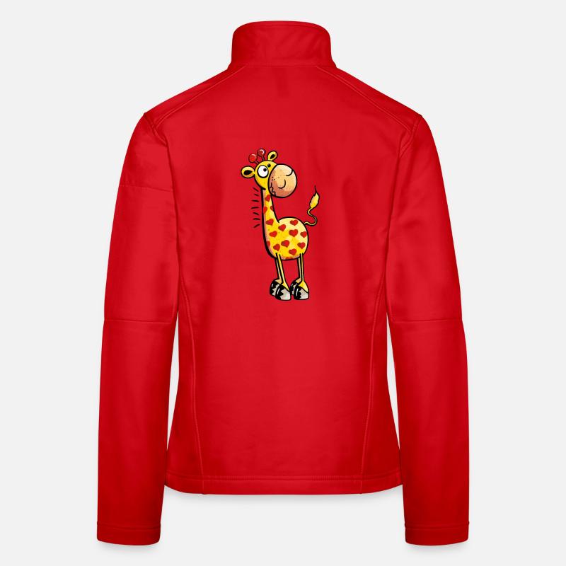 Kleinen Giraffe - Giraffen - Tier - Comic Frauen Softshelljacke