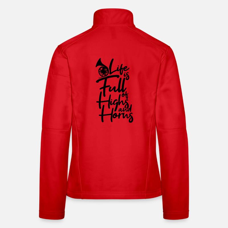 Blague de cor français Veste en tissu softshell Femme