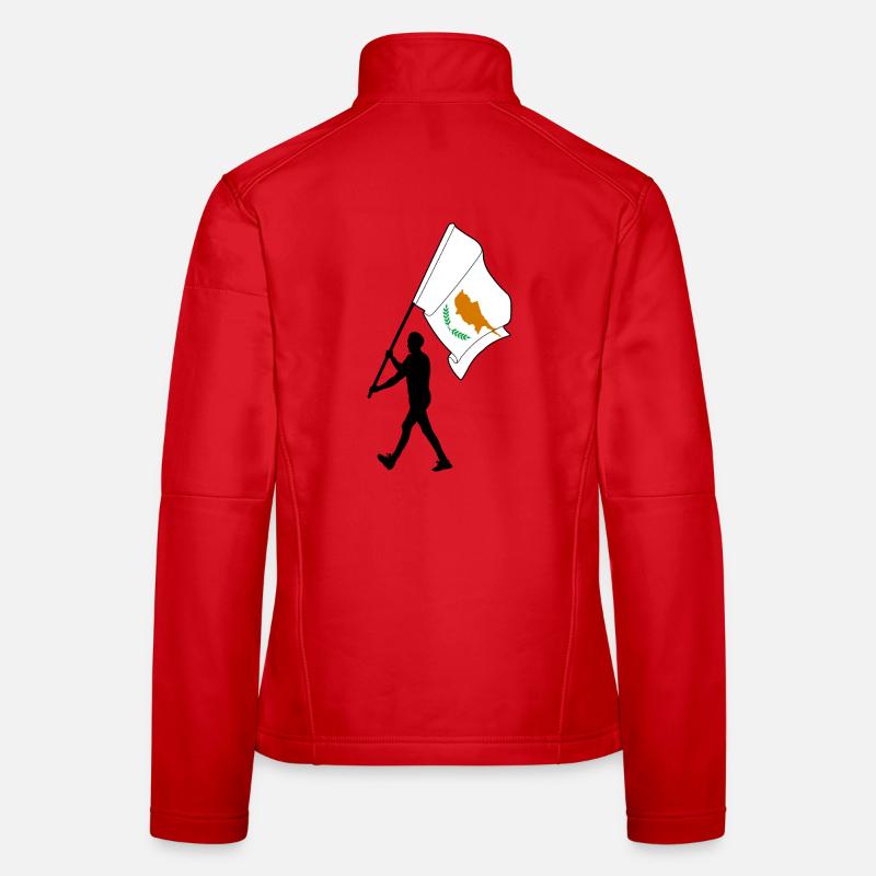 Drapeau de Chypre Homme Marche Veste en tissu softshell Femme
