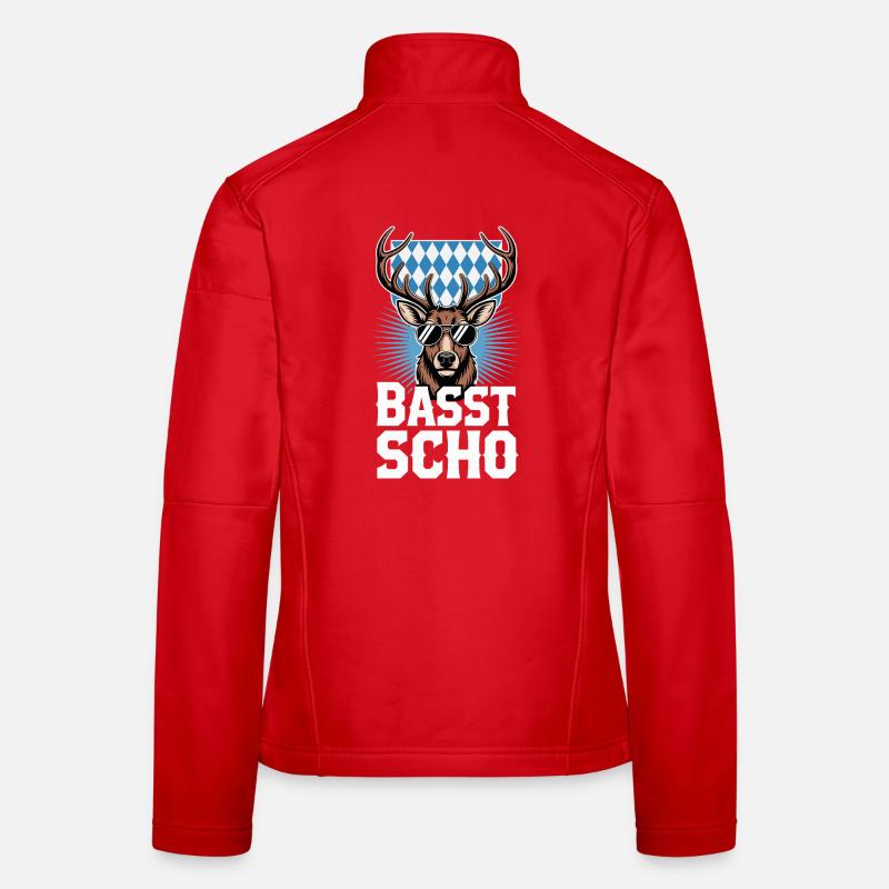 Basst Scho Hirsch Bavarian dialect Bavaria Women's Softshell Jacket