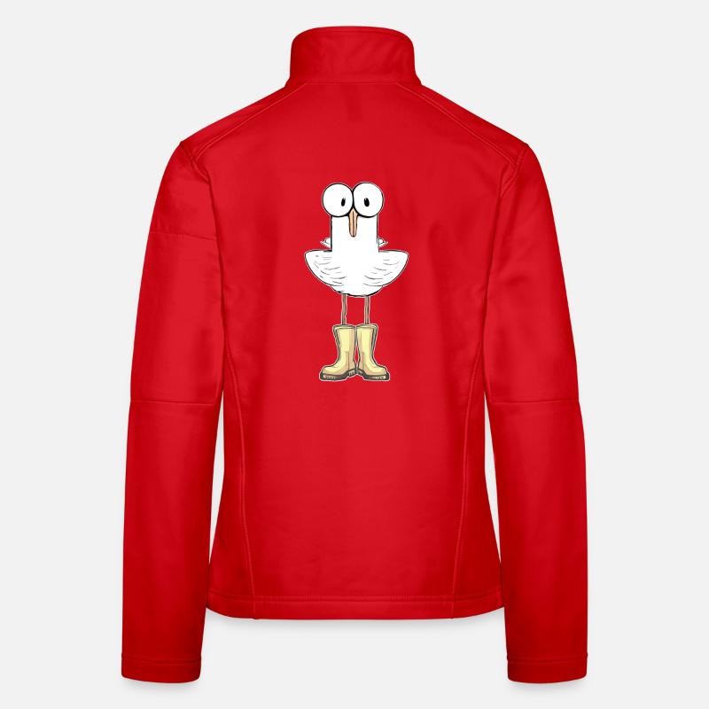 Möwe mit Gummistiefel - Das perfekte Gesche Lustig Frauen Softshelljacke