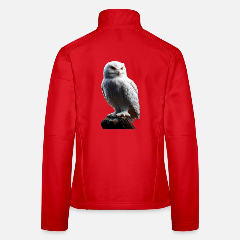 Schneeeule Weiße Eule Kauz Uhu Owl Schnee Eulen Frauen Softshelljacke