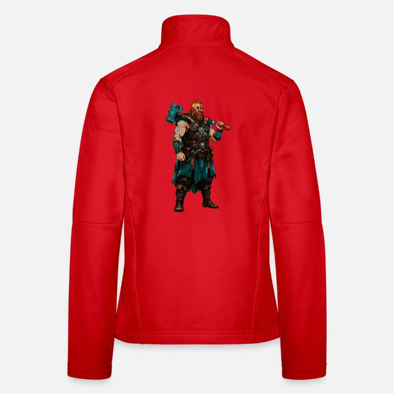Wikinger Krieger Frauen Softshelljacke