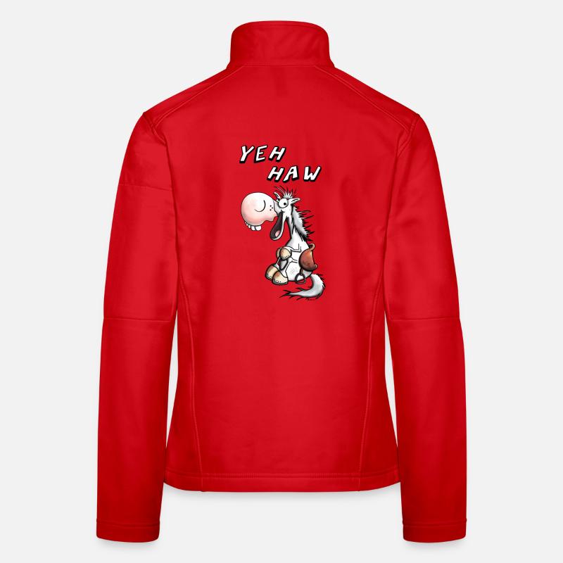 Yeh Haw Pferdchen - Frauen Softshelljacke - Rot
