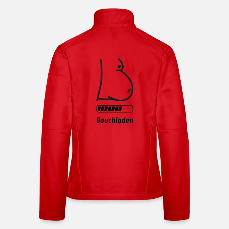 Bauchladen - Frauen Softshelljacke - Rot