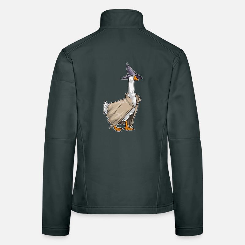 Duck Halloween Witch Women's Softshell Jacket