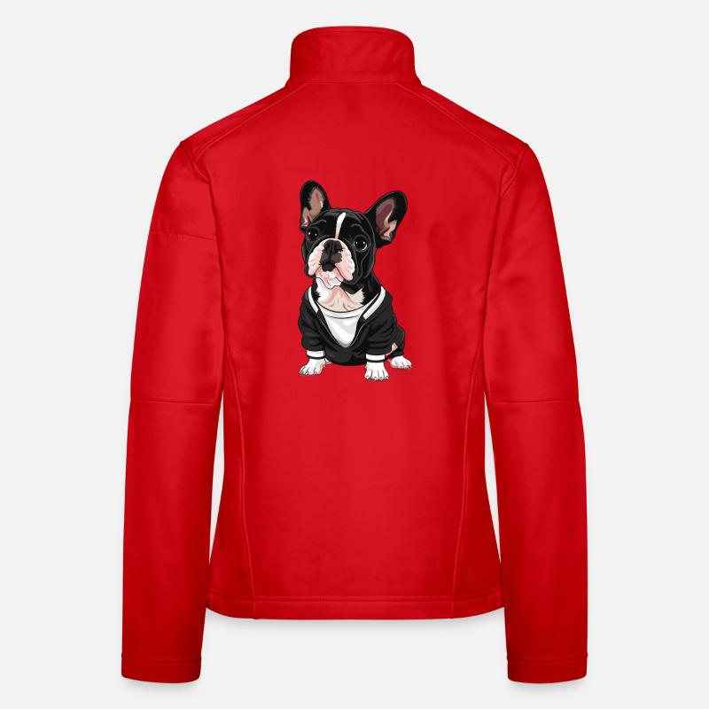 Bouledogue français en sweat à capuche élégant Veste en tissu softshell Femme