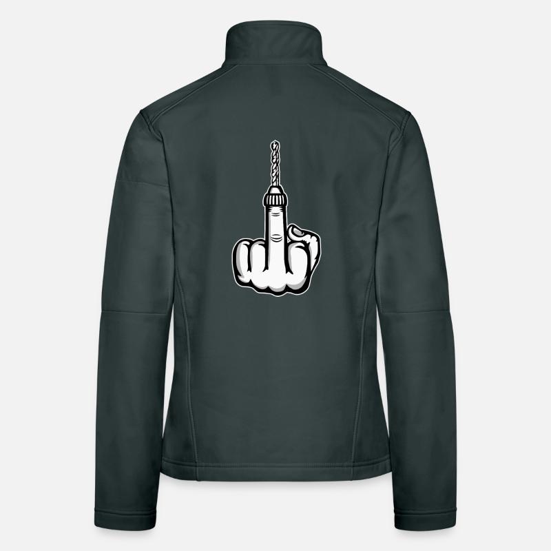 Conception de la machine Boh à doigt d’honneur Veste en tissu softshell Femme