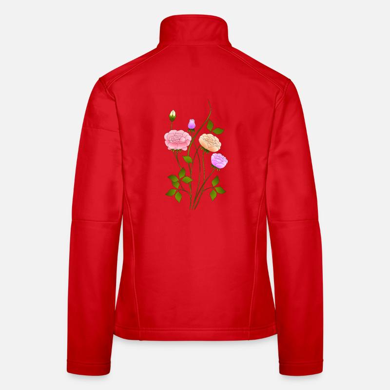 Blumen Frauen Softshelljacke