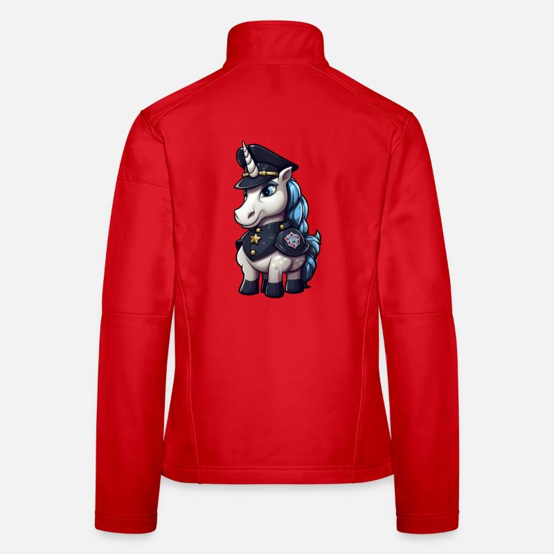 Polizei Einhorn Frauen Softshelljacke