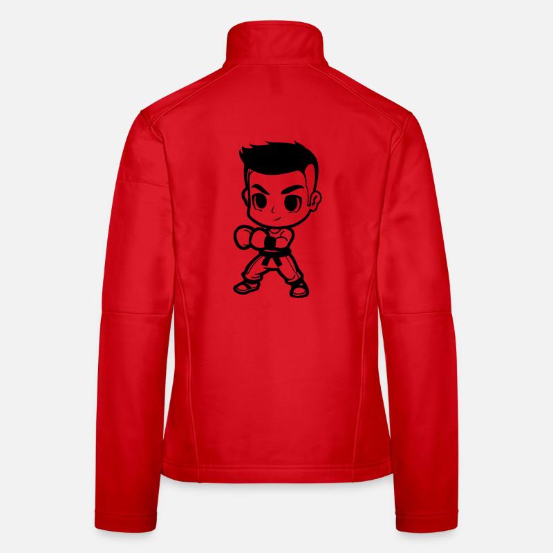 Kickboxing Garçon Look Comique Veste en tissu softshell Femme