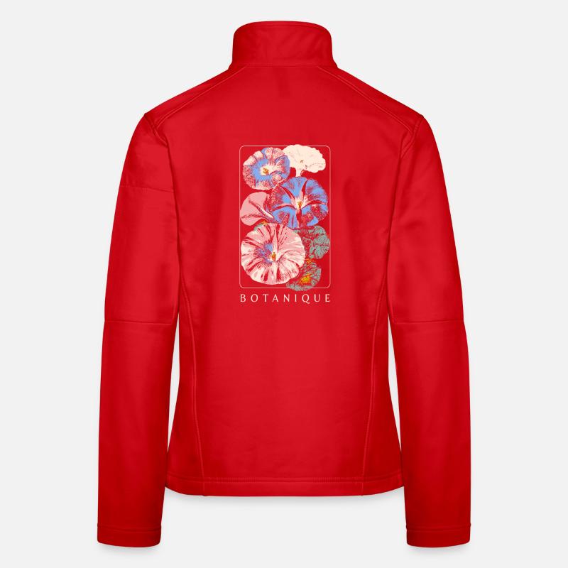Botanique Blumenstudie Pastell Frauen Softshelljacke