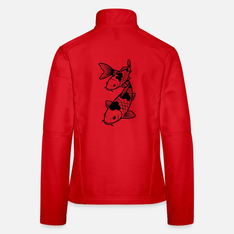 Koi-Karpfen Frauen Softshelljacke