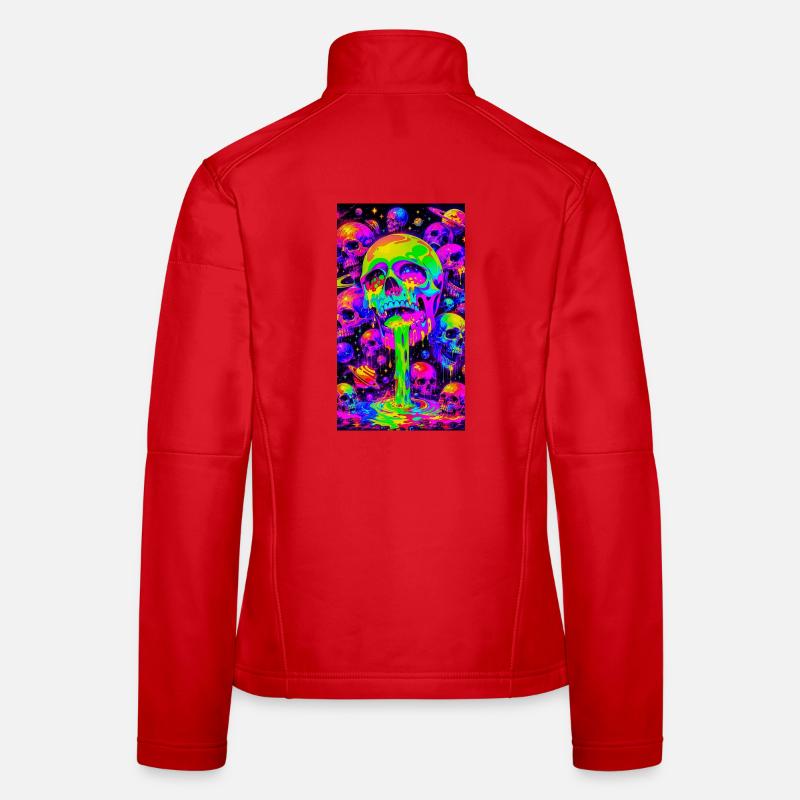 Psychedelic Neon Skeletons Women's Softshell Jacket