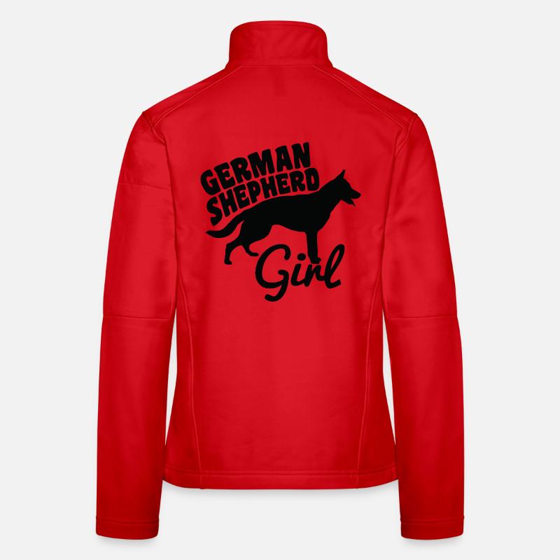 Deutscher Schäferhund Mädchen Frauen Softshelljacke