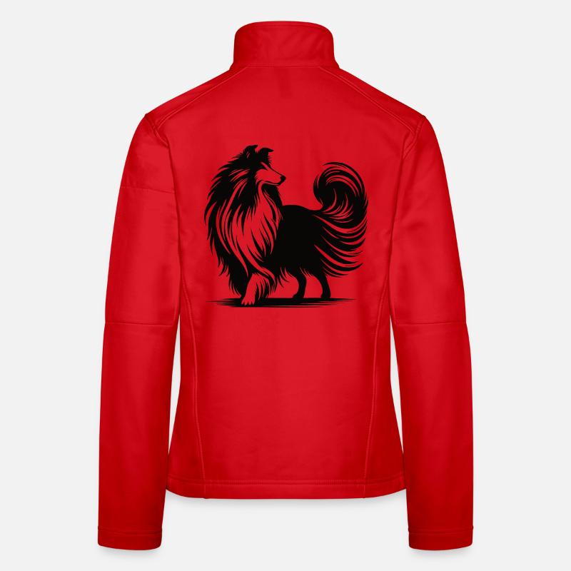 Conception de silhouette de colley cool Veste en tissu softshell Femme