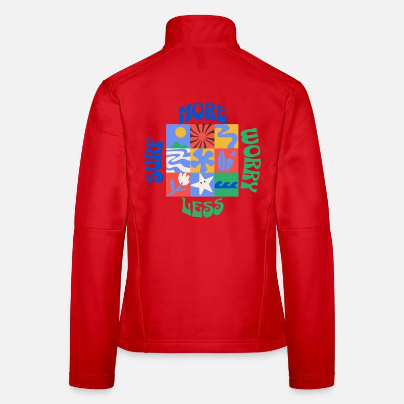 Surf More Worry Less Women's Softshell Jacket