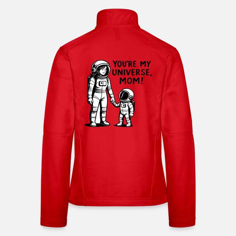 Kosmische Bindung Mutter und Kind Frauen Softshelljacke