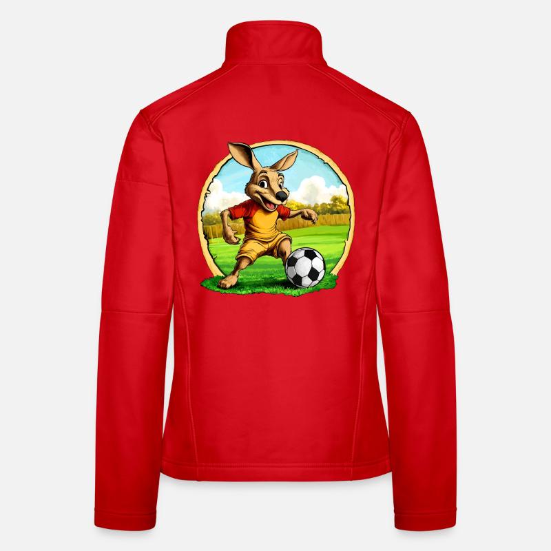 Fussballer Känguru - Frauen Softshelljacke - Rot
