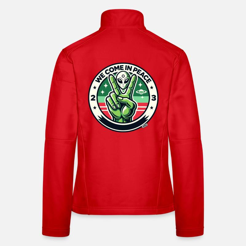 Alien Peace Badge Women's Softshell Jacket