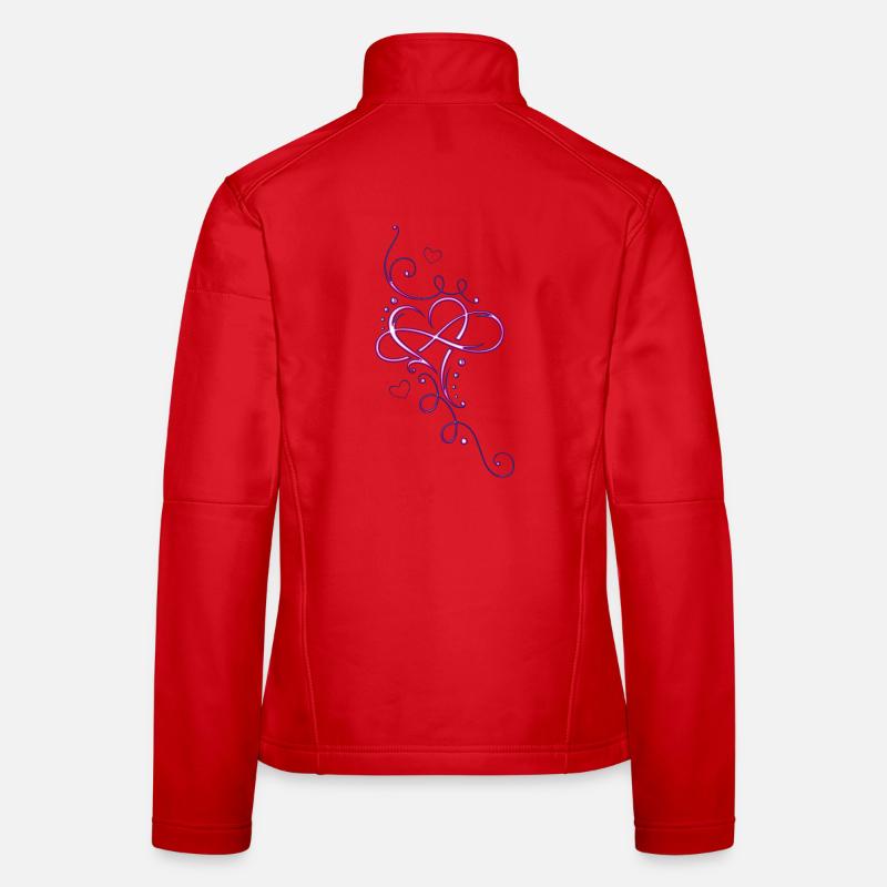 Heart tribal with infinity loop, infinity Women's Softshell Jacket