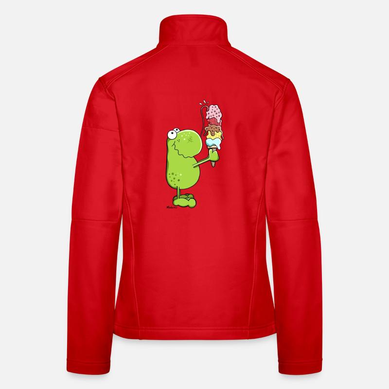 Frosch mit Eis Frauen Softshelljacke