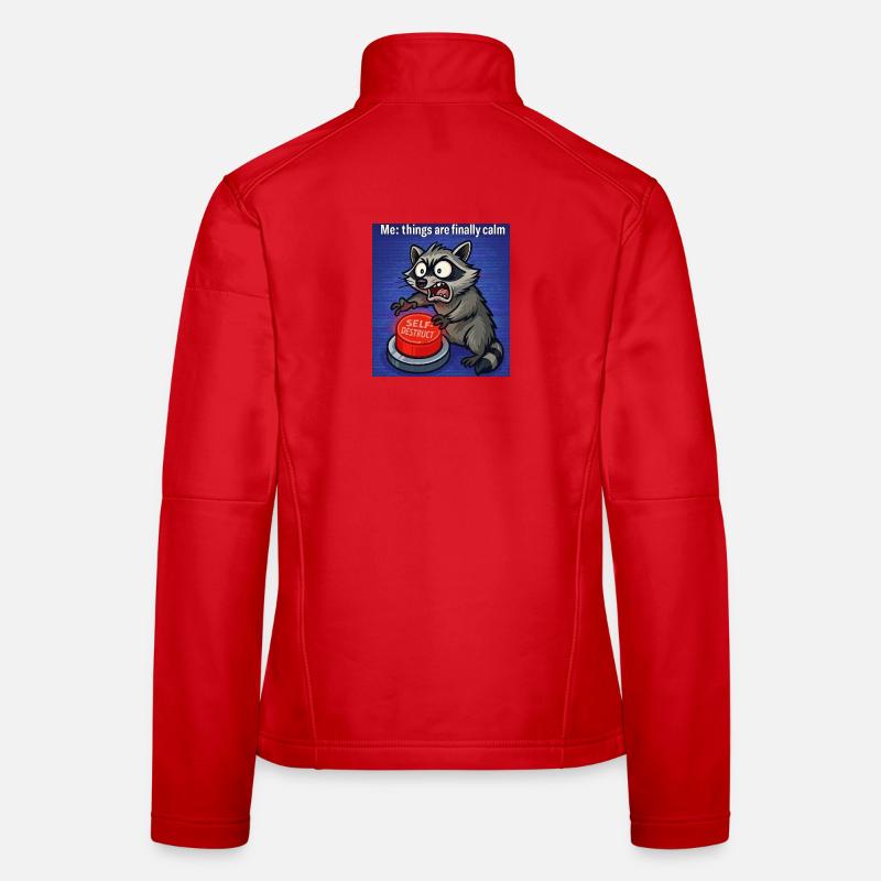 Mème de l’autodestruction des ratons laveurs Veste en tissu softshell Femme