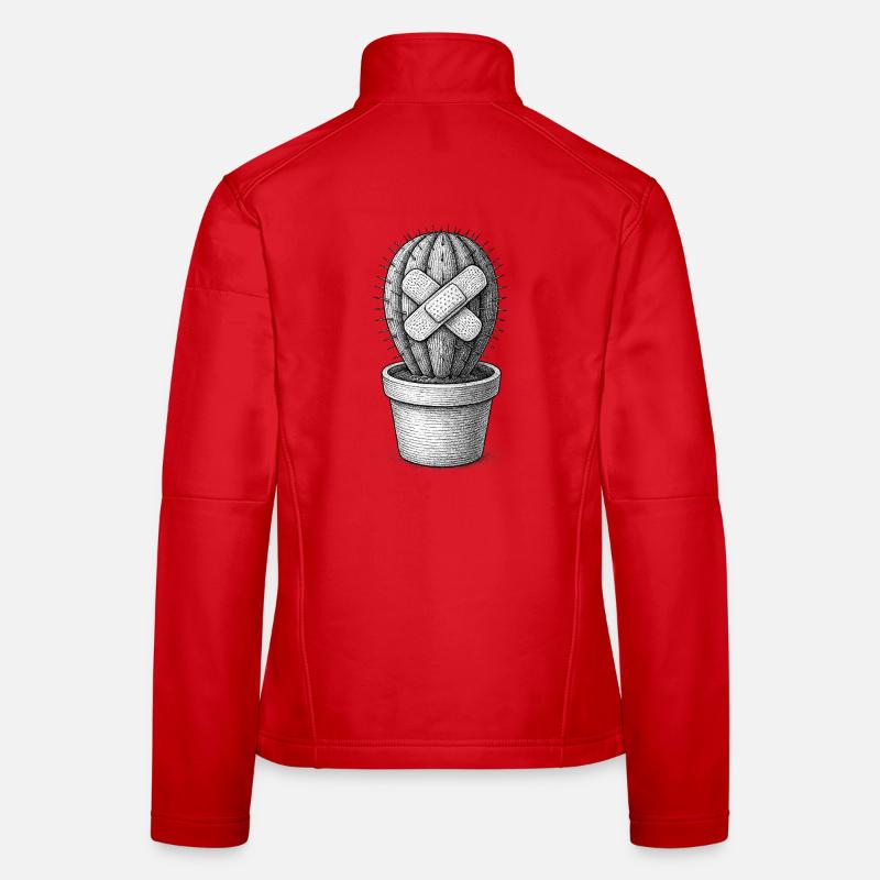 Cactus bandé Veste en tissu softshell Femme