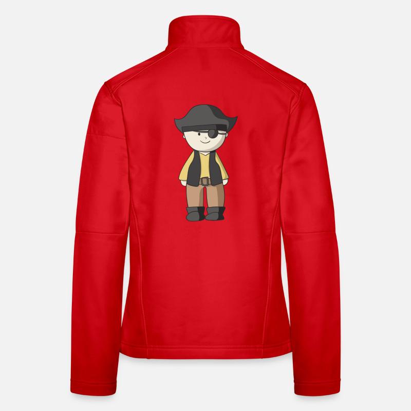 Pirat - Frauen Softshelljacke - Rot