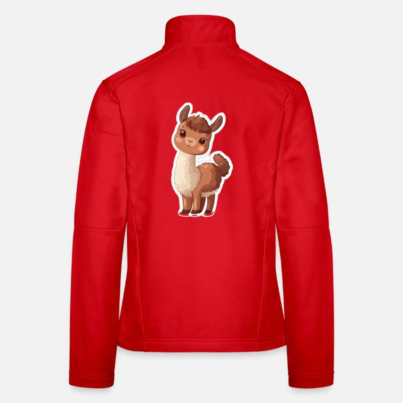 Llama Alpaca Llama Animal Gift Women's Softshell Jacket