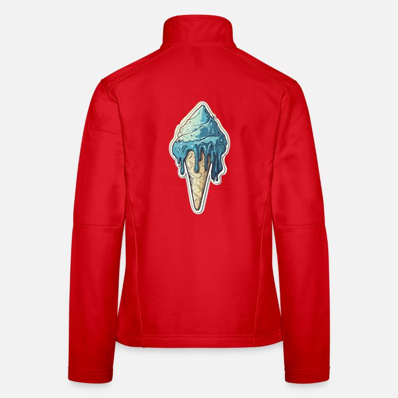 Crème glacée Crème glacée Veste en tissu softshell Femme