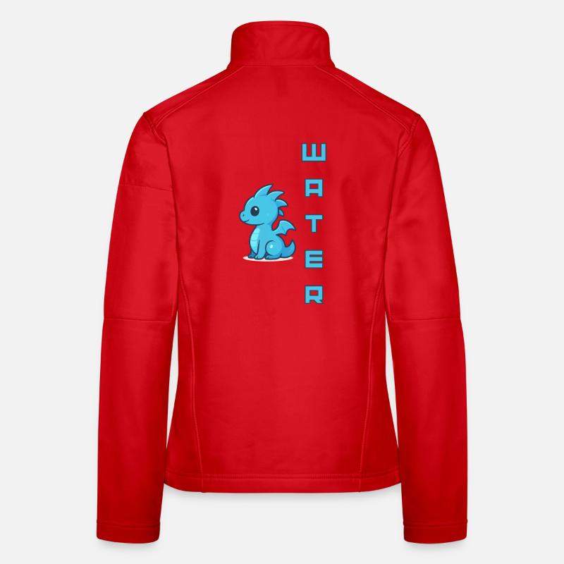 Wasser-Schnuller Blau - Frauen Softshelljacke - Rot