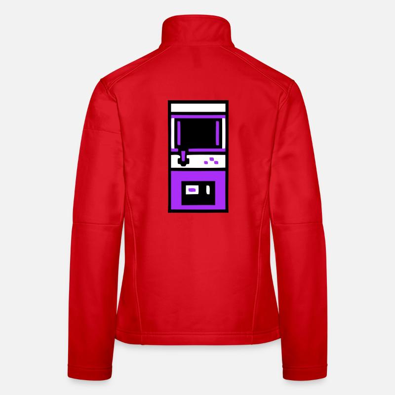 Nostalgic Arcade Automat Gamer Women's Softshell Jacket