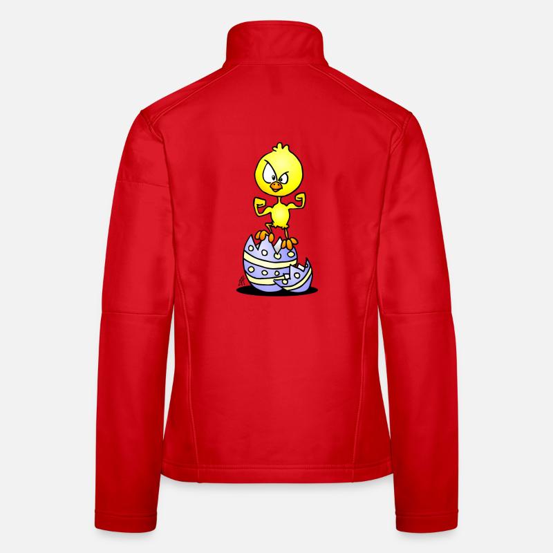 Bold Chick on Eggshells T-Shirt Women's Softshell Jacket
