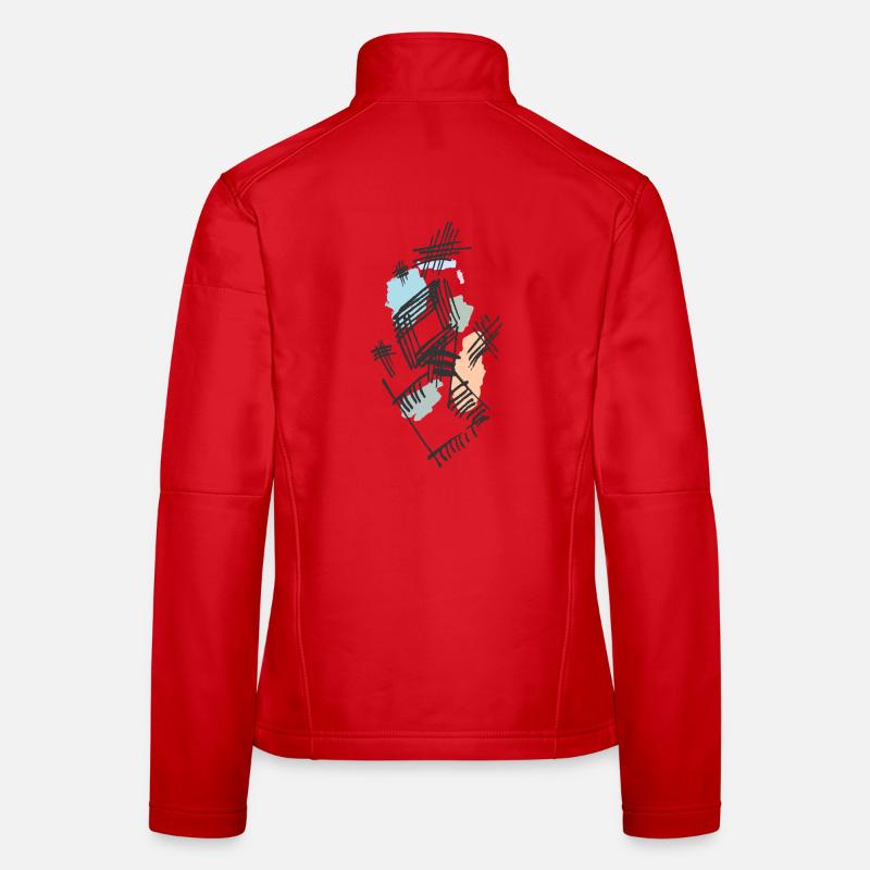 Abstrakt Frauen Softshelljacke