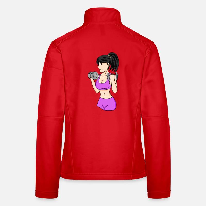 Mädchen mit Hanteln Frauen Softshelljacke