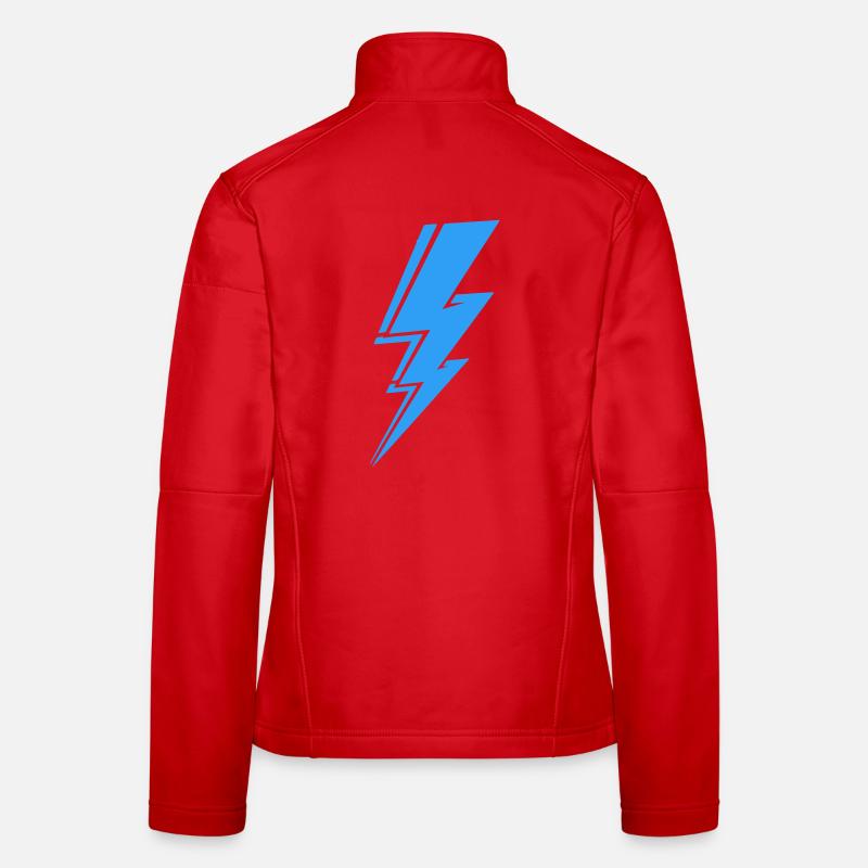 Éclair en bleu moderne Veste en tissu softshell Femme