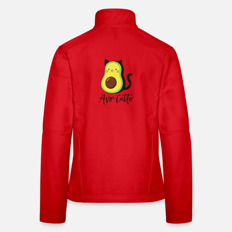 Avocado Katze - Frauen Softshelljacke - Rot