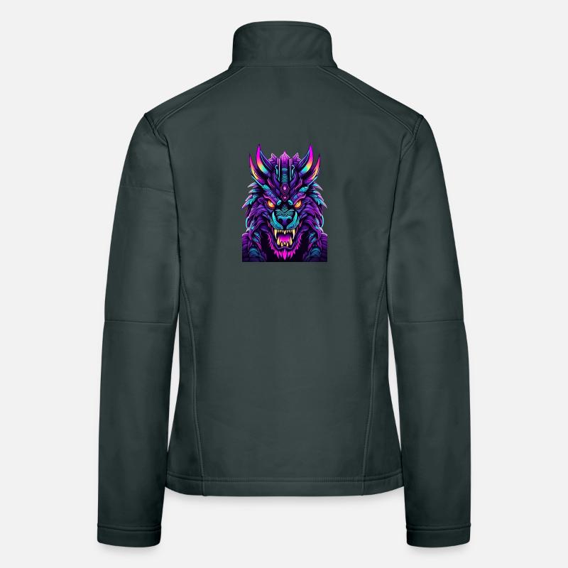 Neon Wolf Spirit Women's Softshell Jacket