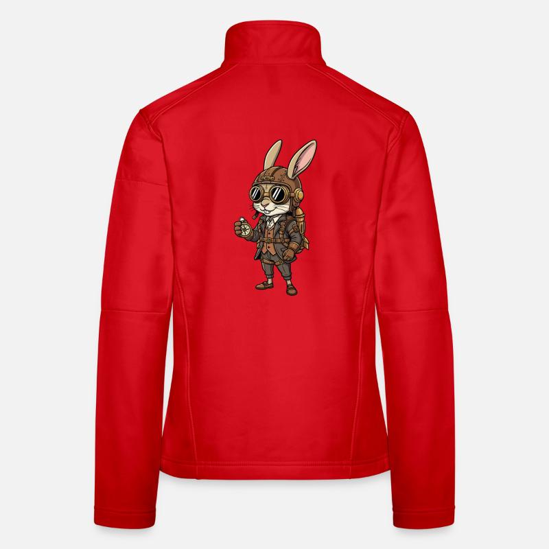Bunny Explorer Steampunk Kompass Retro Frauen Softshelljacke