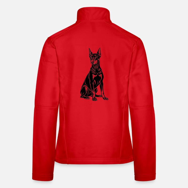 Assis par le doberman Veste en tissu softshell Femme