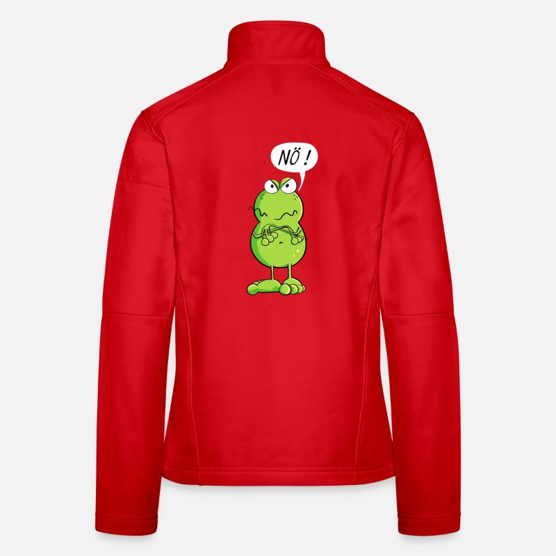 Frosch sagt einfach mal Nö - Frauen Softshelljacke - Rot