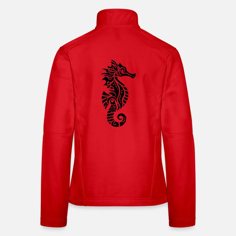 Stammes-Seepferdchen Frauen Softshelljacke
