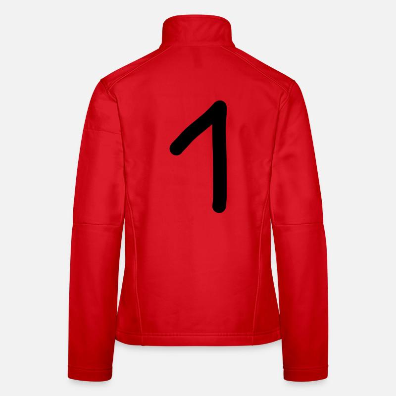 1 Nummer eins Zahl schwarz Geburtstag Frauen Softshelljacke