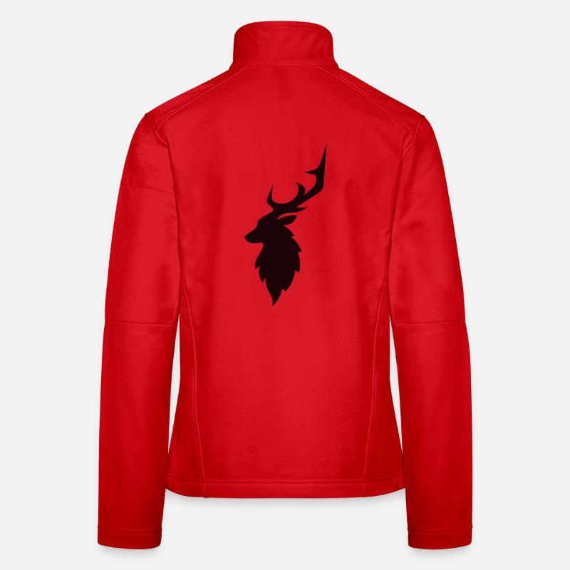 schwarzer Hirsch Frauen Softshelljacke